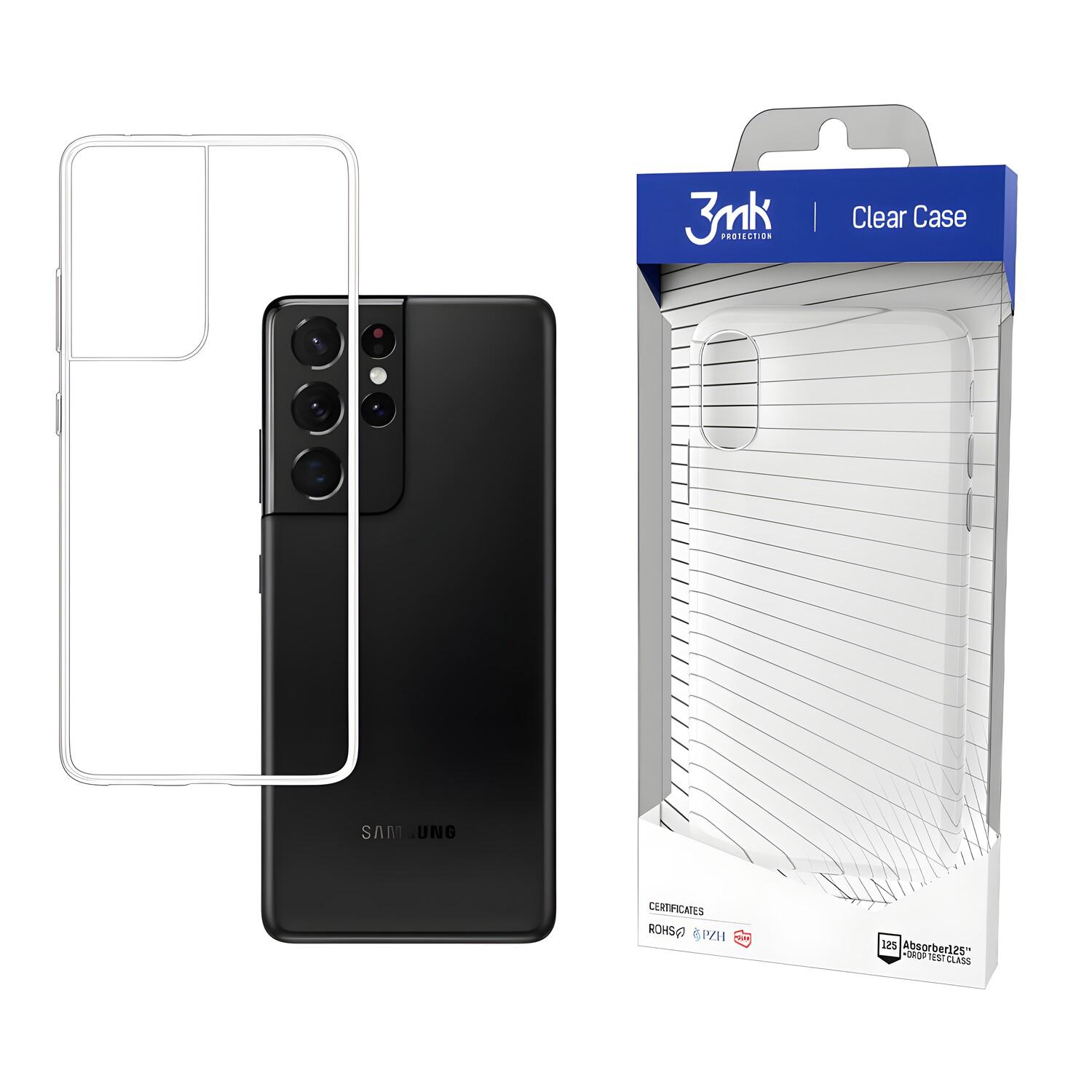 3mk Clear case puzdro pre Samsung Galaxy S21 Ultra 5G - Transparentná