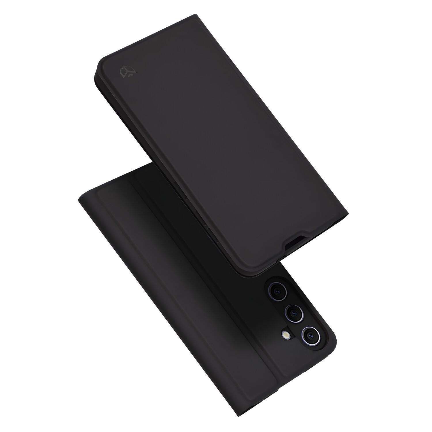 Magskin eko-kožený knížkový/flipový obal pre Samsung Galaxy S24 Plus - Čierna