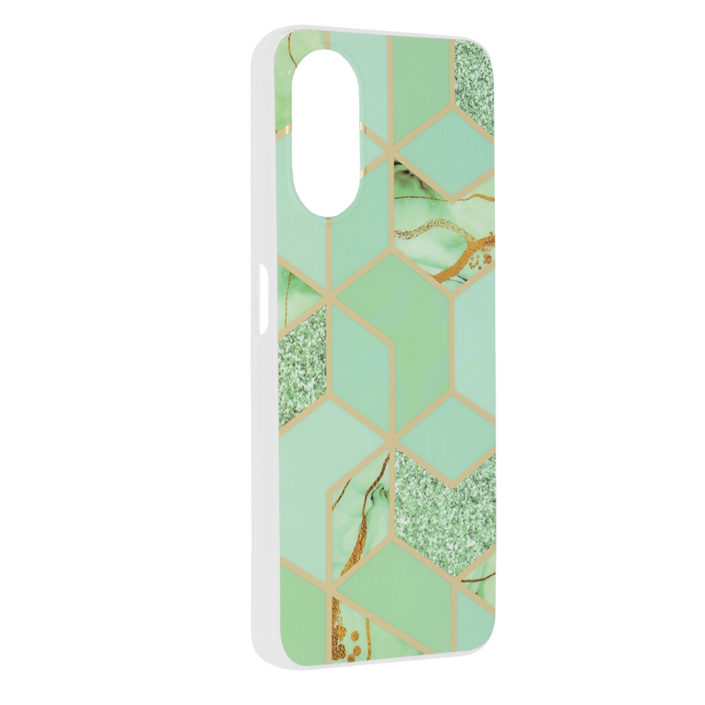 Techsuit Marble pudro pre Oppo A17 - Zelená