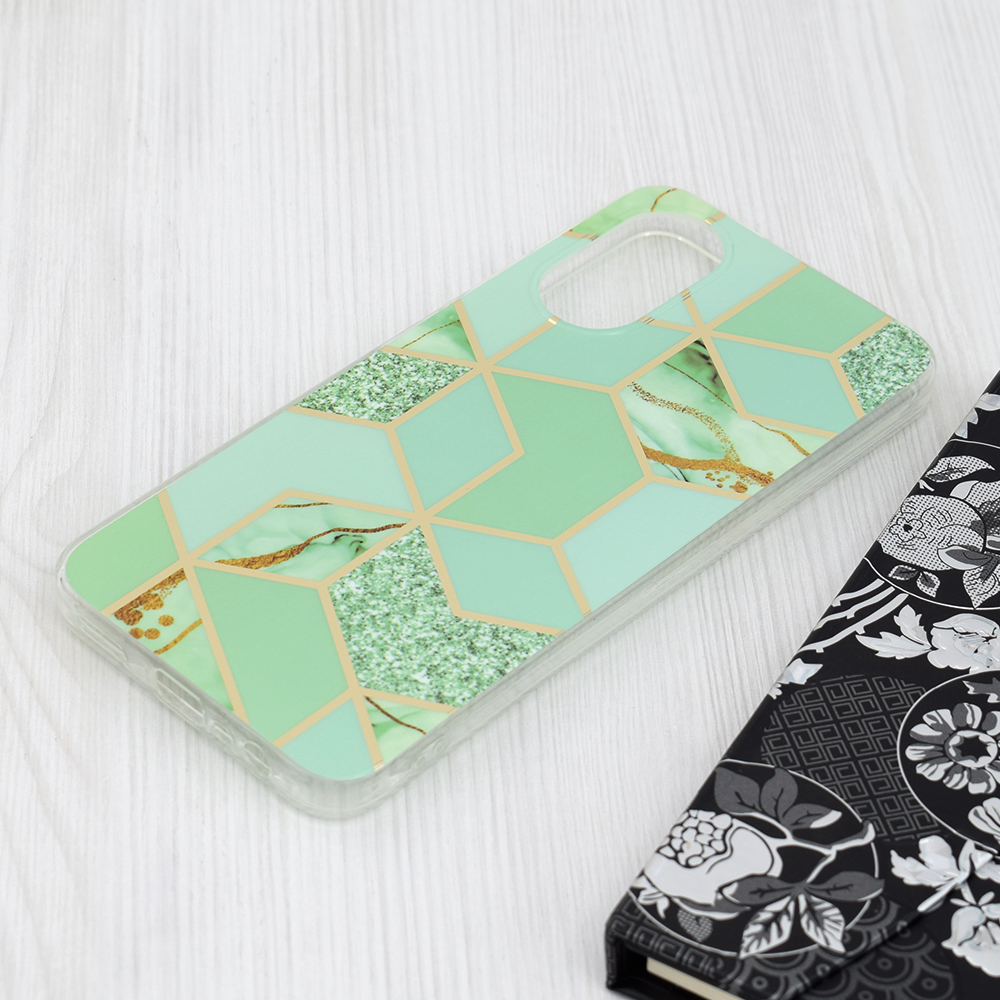 Techsuit Marble pudro pre Oppo A17 - Zelená