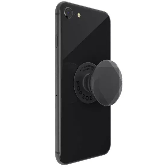 PopSockets - držiak PopGrip metallický dizajn - Čierna