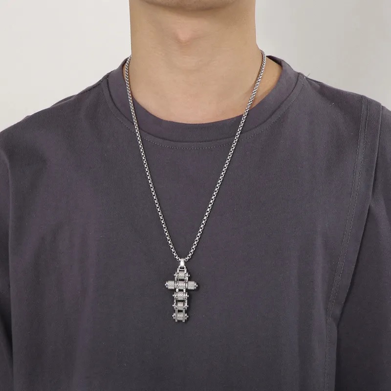 Náhrdelník Chain Cross - Čierna
