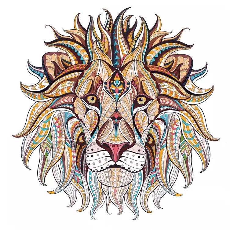 Drevené puzzle-Lion/L