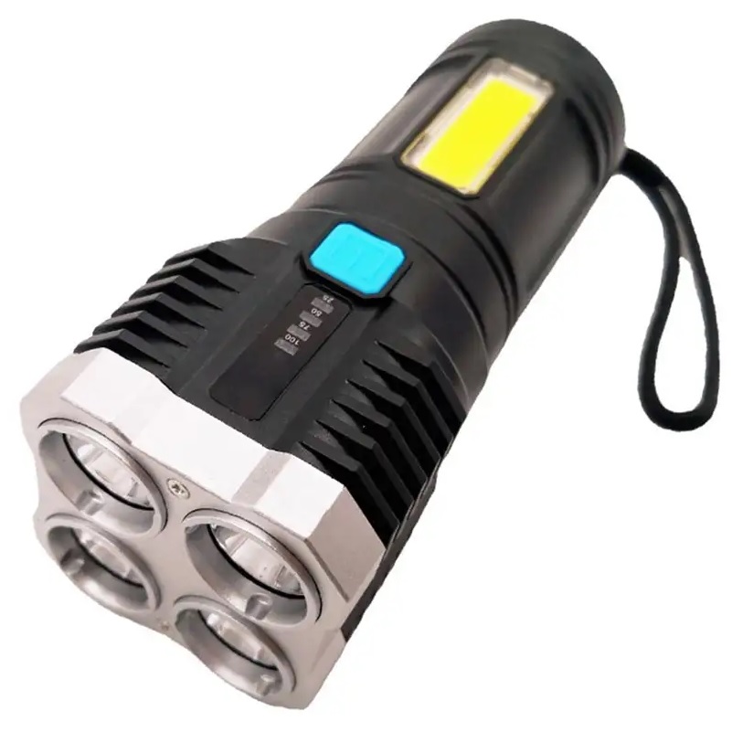 Maxi LED baterka s USB nabíjaním-Čierna