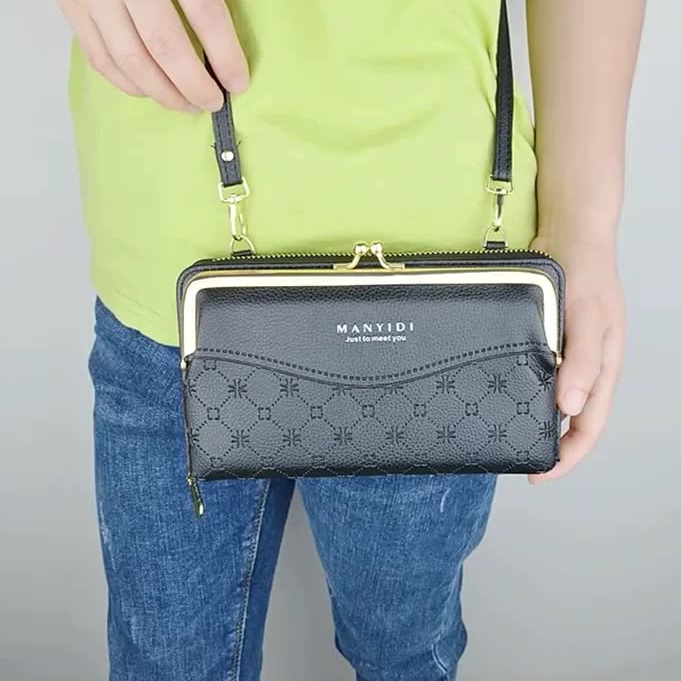 Crossbody Peňaženka LE-25219 - Sivá