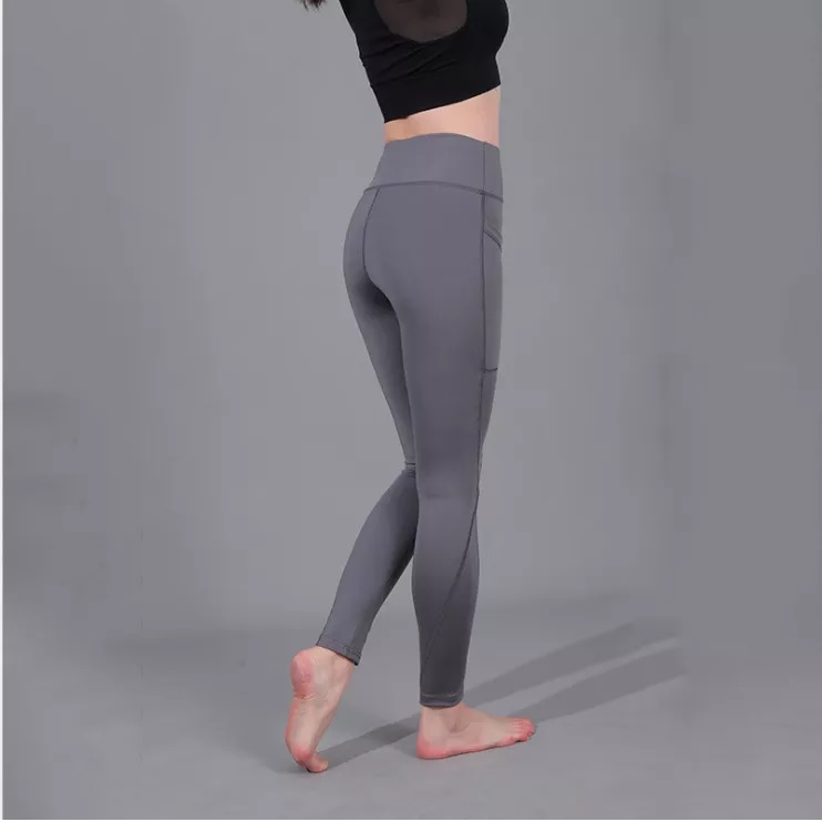 Dámske Legíny Pocket - Sivá/Čierna/L