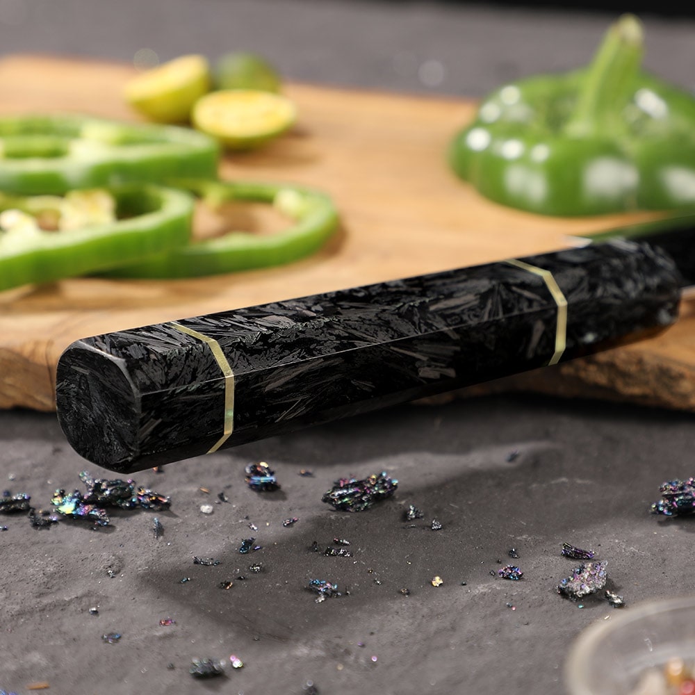 Damaškový kuchynský nôž TS-37456 - Kiritsuke/Čierna