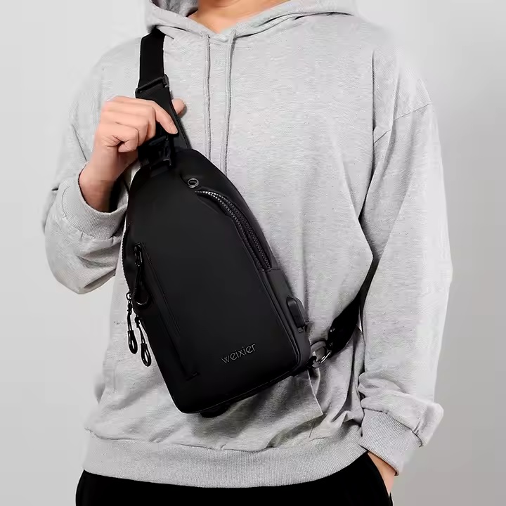 Taška cez rameno WEIXIER SP-35644 - Čierna