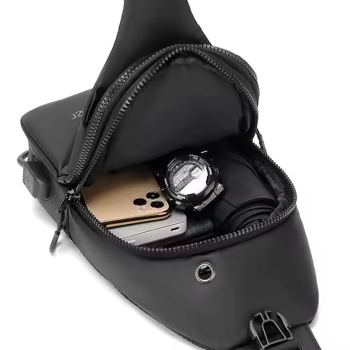 Taška cez rameno WEIXIER SP-35644 - Čierna