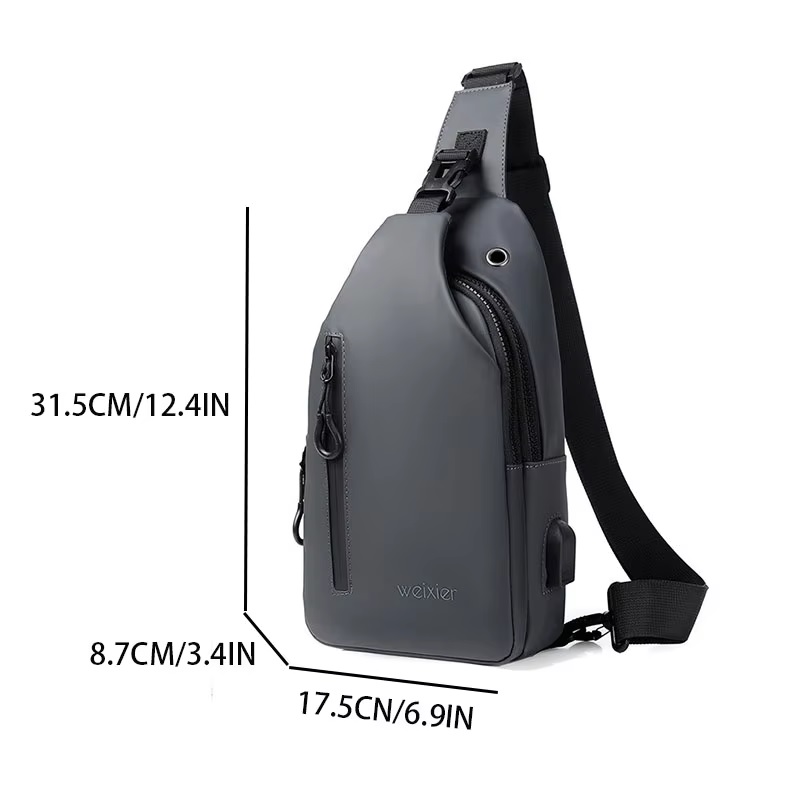 Taška cez rameno WEIXIER SP-35644 - Čierna