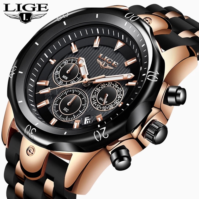 Hodinky LIGE TE-14650 - Čierna